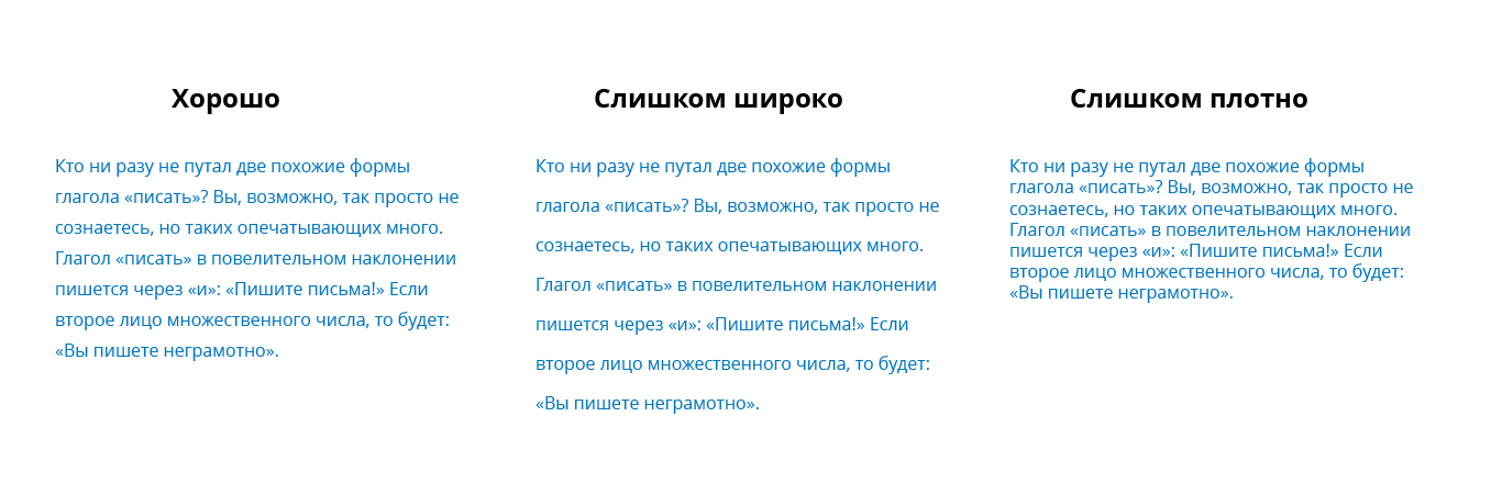 Рекомендации по междустрочному интервалу